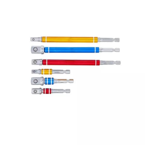 Bohrmaschinen-Adapterset 1/4'', 3/8'', 1/2'' 6-teilig