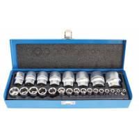 Steckschlüssel Set Zoll (SAE) 1/4" und 1/2" Sechskant 24-tlg. Steckschlüssel Set Zoll (SAE) 1/4" und 1/2" Sechskant 24-tlg.