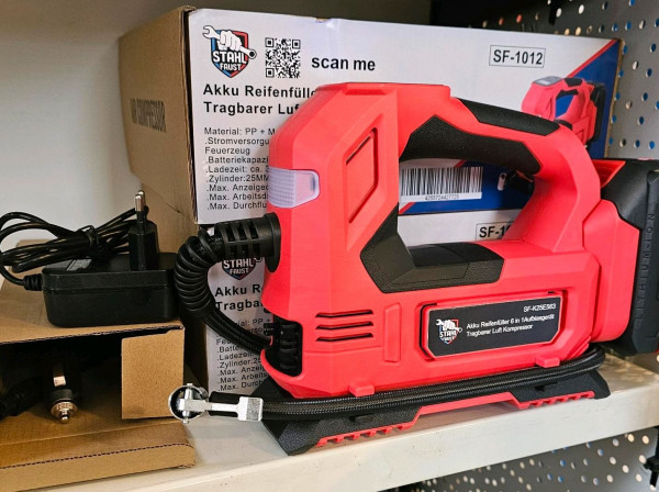 Akku Reifenfüller 6 in 1 Aufblasgerät Tragbarer Luft Kompressor