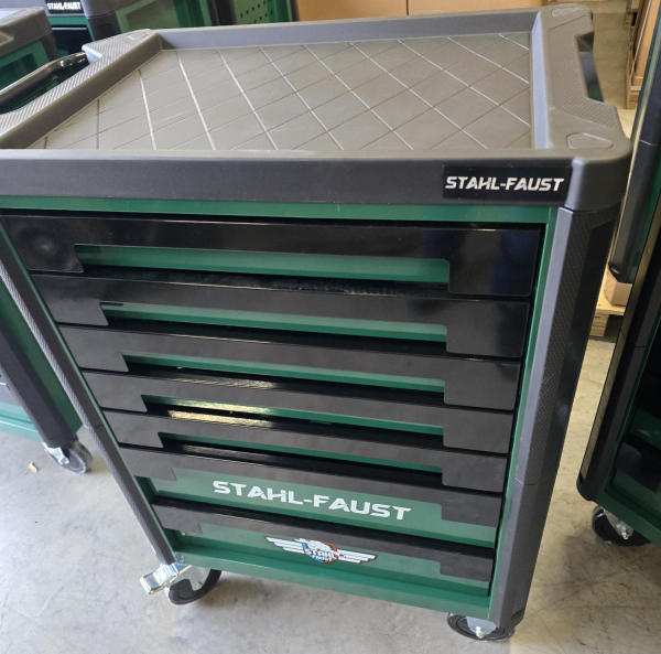 Werkstattwagen Werkzeugwagen Green Edition Leer