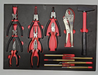 Zangen Durchschläge und Hammer Systemeinlage Werkzeugeinlage Zangen Durchschläge und Hammer Systemeinlage Werkzeugeinlage