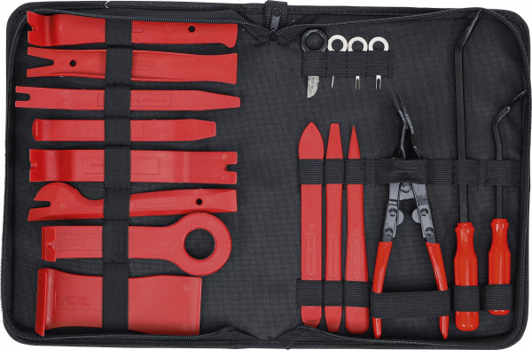 Verkleidungs-Demontagekeil und Zierleistenkeile Satz verschiedene Formen 19-tlg.