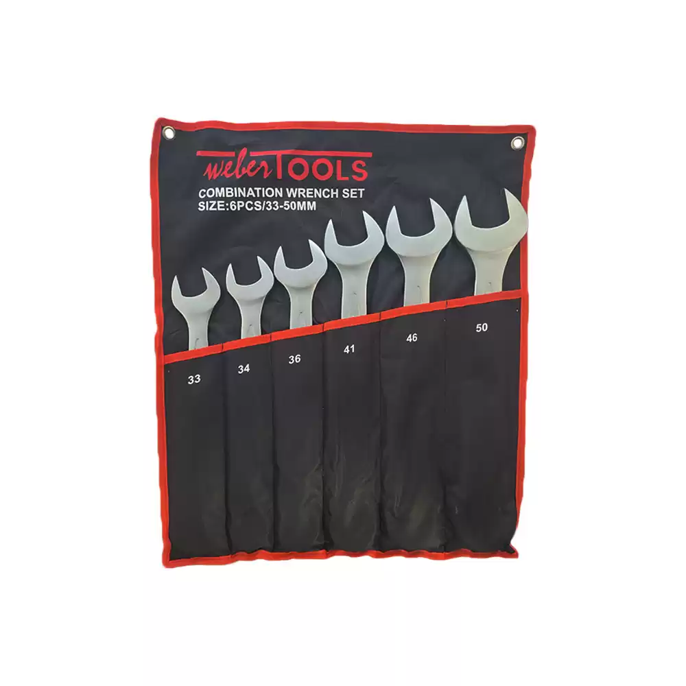 Schraubenschlüssel Set BGS XXL Maul-Ringschlüssel-Set (6-tlg.) – SW 34-50mm In Praktischer Rolltasche – Profi-Werkzeug Für Grobarbeiten Maulschlüssel Set