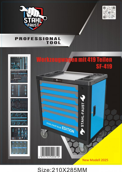 Werkstattwagen mit Werkzeug und 7 Schubladen Edition One