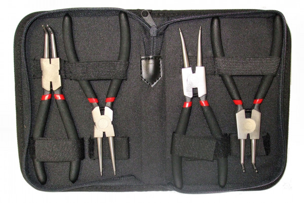 Sprengringzangen Sicherungsringzange Set 125 mm 4 tlg.