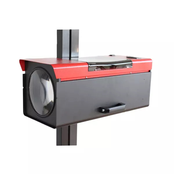 Scheinwerfer-Einstellgerät auf Schienen