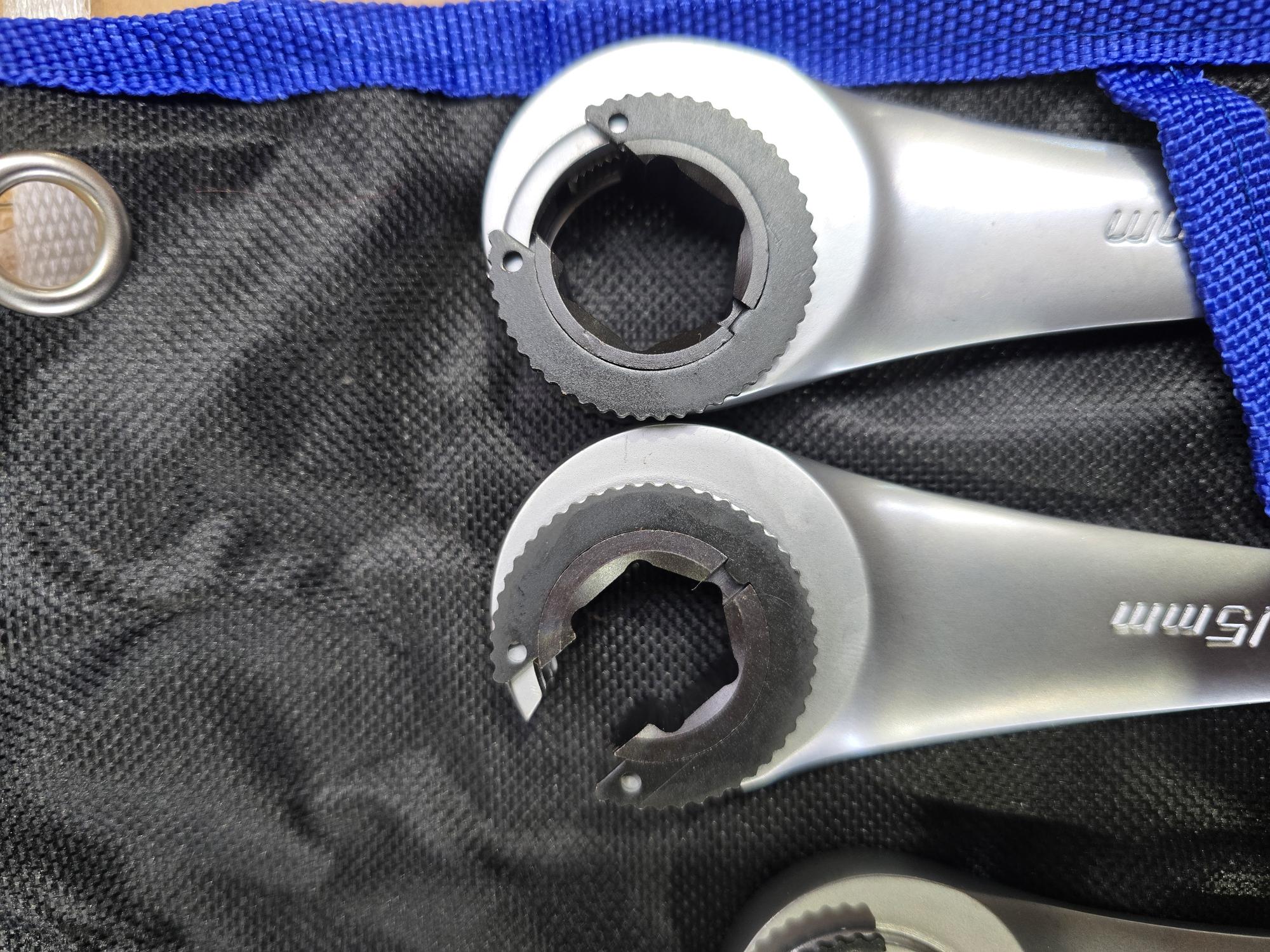 6-tlg. Bremsleitungsschlüssel Set Mit Ratsche – Offene Maulschlüssel 8-17mm Aus CR-V Stahl In Rolltasche
