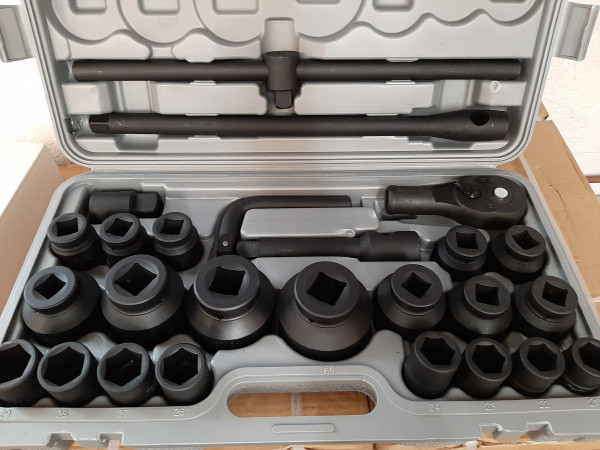 Kraft Steckschlüssel Satz 26-teilig 21-65mm 3/4" und 1"