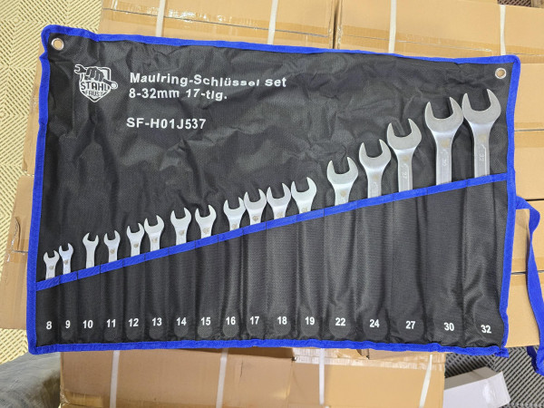 Ringmaulschlüssel Extra Lang 8-32mm 17-tlg. Gabelring Maulschlüssel