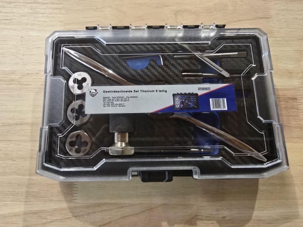 Stahl-Faust Gewindeschneider-Set Titanium 9-teilig
